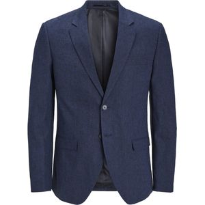 JACK & JONES JPRRIVIERA Blazer - Donkermarineblauw - Linnen - Slim Fit