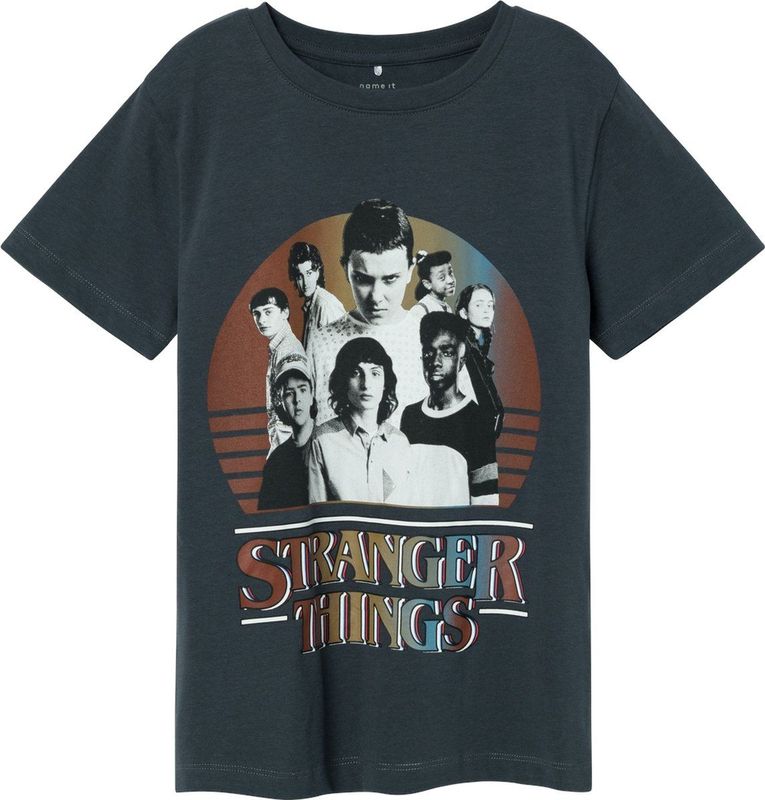 Name it - Nkmfritz Strangerthings Ss Top Box Bfu - Jongens - Blouses