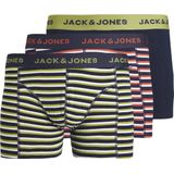 Jack and Jones - Trunks - Multipack van 3 - Groen/Rood/Navy Blauw - Katoen/Elastaan