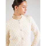 Y.A.S vest met wol ecru YASBUBBLE