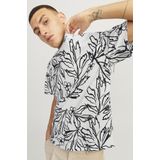 Jack Jones T-shirt Jorlafayette Aop Tee Ss Crew Neck 250434 Cloud Dancer Mannen