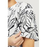 Jack Jones T-shirt Jorlafayette Aop Tee Ss Crew Neck 250434 Cloud Dancer Mannen