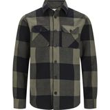 Overhemd - Twill - Groen - Katoen/Polyester/Viscose