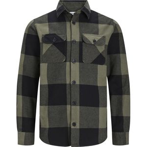 Overhemd - Twill - Groen - Katoen/Polyester/Viscose