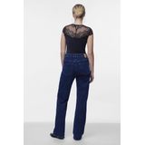 Pieces - Kanten Body - Zwart - 92% Polyamide, 8% Elastaan