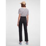 Jeans - Zwart - 99% Katoen, 1% Elastaan - Hoog Taillehoogte, Rechte Pijpbelijning