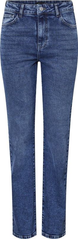 Pieces Jeans Pckelly Hw Straight Jeans Mb402 Noo 17147293 Medium Blue Denim Dames