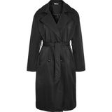 Trenchcoat - Polyester - Uitlopende Kraag - Knoopsluiting - Riem in Taille