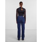 PIECES Pcfib Ls Body van mesh voor dames, zwart.