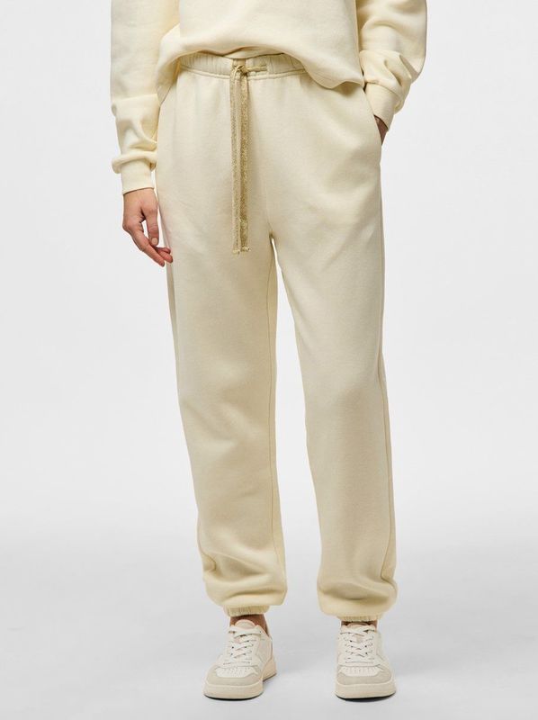 Sportbroeken - Wit - Elastisch - Met Riemlussen en Bindstrik