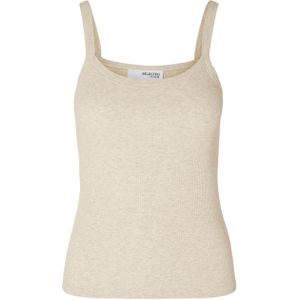 SELECTED FEMME Dames Slfcelica Anna Strap Tank Top Noos Tanktop, Oatmeal/Detail: mélange, M