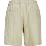 Chino Shorts - Beige - 100% Linnen - Wijde Pasvorm