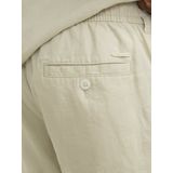 Chino Shorts - Beige - 100% Linnen - Wijde Pasvorm
