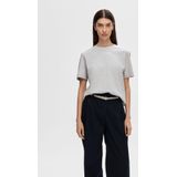 SELECTED - Shirt - Grijs - T-shirt - Losse Pasvorm - Kwartmouw