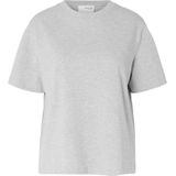 SELECTED - Shirt - Grijs - T-shirt - Losse Pasvorm - Kwartmouw