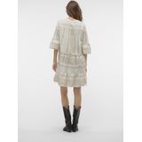 Vmdicthe - Tuniek - A-lijn Jurken - V-Hals - 3/4 Mouwen - Loose Fit