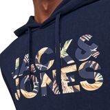 Jack & Jones - Hoodie - Blauw - 61% Gerecycled Polyester 39% Katoen
