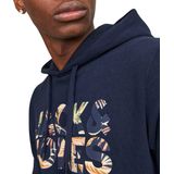 Jack & Jones - Hoodie - Blauw - 61% Gerecycled Polyester 39% Katoen