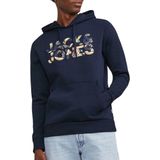 Jack & Jones - Hoodie - Blauw - 61% Gerecycled Polyester 39% Katoen