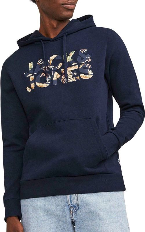 Jack & Jones - Hoodie - Blauw - 61% Gerecycled Polyester 39% Katoen