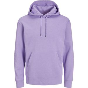 JACK & JONES Star basic sweat hood regular fit, heren hoodie katoenmengsel met capuchon, lila