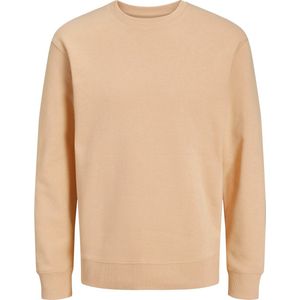 JACK & JONES Star basic sweat crew neck regular fit, heren sweatshirt katoenmengsel met O-hals, abrikoos oranje