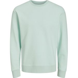 JACK & JONES Star basic sweat crew neck regular fit, heren sweatshirt katoenmengsel met O-hals, lichtgroen