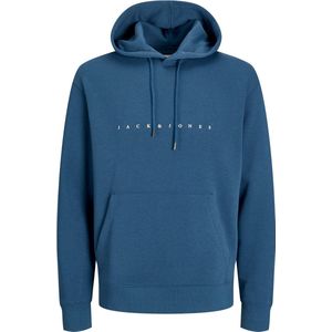 JACK & JONES Star jj sweat hood regular fit, heren hoodie katoenmengsel met capuchon, middenblauw