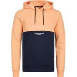JACK & JONES - Ryder - Hoodie - Abrikoos Oranje - Katoenmengsel met Capuchon
