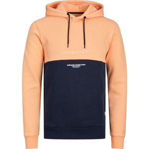 JACK & JONES - Ryder - Hoodie - Abrikoos Oranje - Katoenmengsel met Capuchon