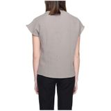 V-hals Blouse Korte Mouwen Top