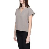 V-hals Blouse Korte Mouwen Top