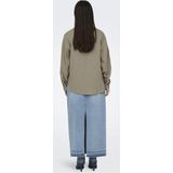 About You Blouse 'Theis' - Effen Mousseline - Lange Mouw