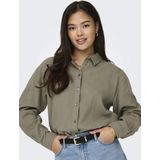 About You Blouse 'Theis' - Effen Mousseline - Lange Mouw