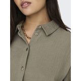 About You Blouse 'Theis' - Effen Mousseline - Lange Mouw