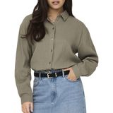 About You Blouse 'Theis' - Effen Mousseline - Lange Mouw