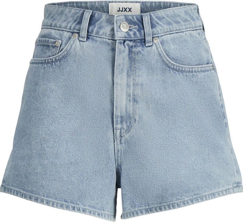 Denimshorts - Blauw - Katoen - Hoge Taille - Regular Fit