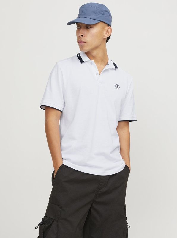 JACK & JONES CORE Polo JCOHASS met Logo White