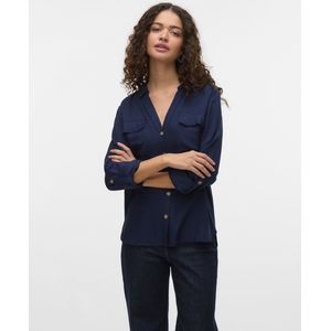 VMBUMPY L/S Shirt New WVN GA NOOS, navy blazer, M