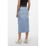 Vero Moda Rok Vmveri Hr Calf Denim Skirt Ga Mix N 10295731 Light Blue Denim Dames