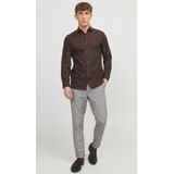 JACK & JONES Marco Connor slim fit - heren chino - camel bruin geruit