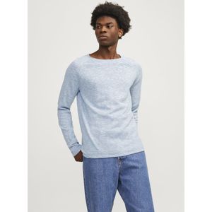 Gebreide Trui - Lichtgrijs - 90% Katoen 10% Linnen