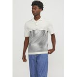 Jack Jones Poloshirt Jjeemil Knit Polo S s Sn 12248819 Cloud Dancer Mannen