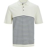 Jack Jones Poloshirt Jjeemil Knit Polo S s Sn 12248819 Cloud Dancer Mannen