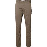 SELECTED Chino 'New Miles'  bruin / chocoladebruin