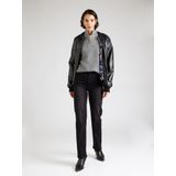 Pullover - Hoge Hals - Lange Mouwen - Verlaagde Schoudernaden - Geribde Manchetten