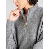 Pullover - Hoge Hals - Lange Mouwen - Verlaagde Schoudernaden - Geribde Manchetten