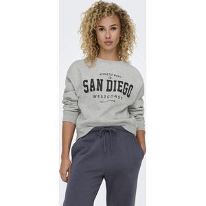 Only - Casual Sweater - Lichtgrijs - 60% Katoen 40% Gerecycled Polyester