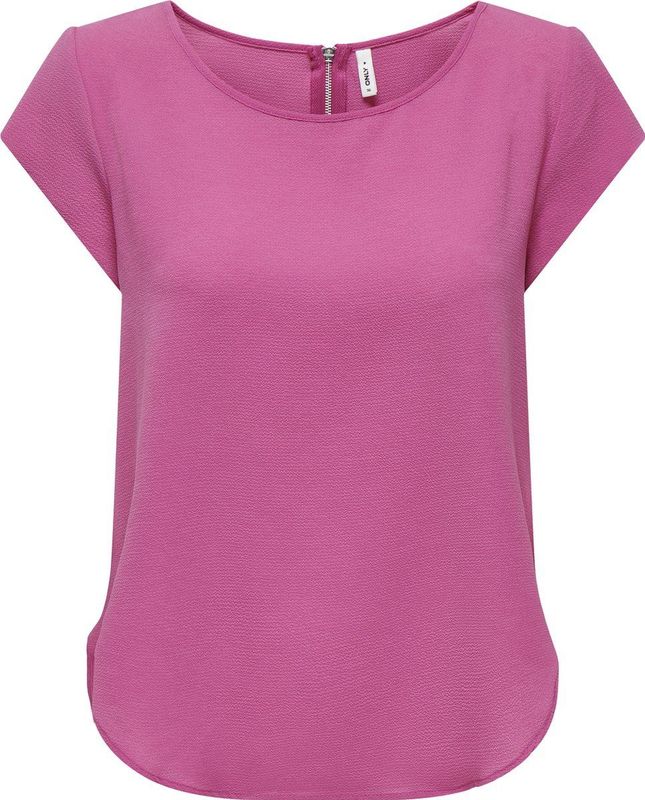 Only T-shirt Onlvic S s Solid Top Noos Ptm 15142784 Raspberry Rose Dames