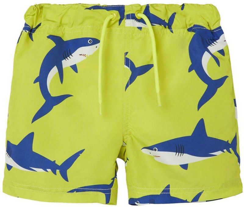 NMMZEUS TB Long Swim Shorts, Evening Primroos/Aop: haai, 80 cm